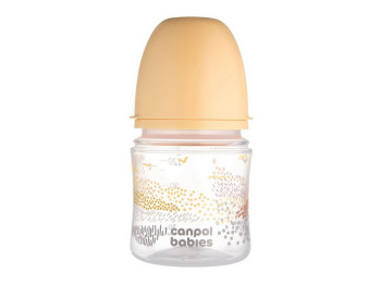 Бутылка антиколиковая с широким отверстием 120 мл Easystart MOUNTAINS - бежевая. Canpol Babies 35/24