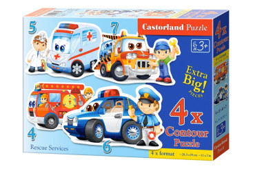 Пазли Рятувальні служби, 4,5,6 і 7 елементів, Castorland