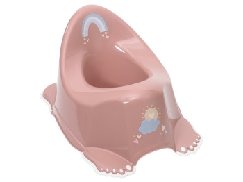 Горшок Метео с противоскользящей розовой резиной. Tega Baby ME-001-123