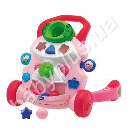 Ходунки-игровой центр развивающий Первые шаги (розовый), Chicco