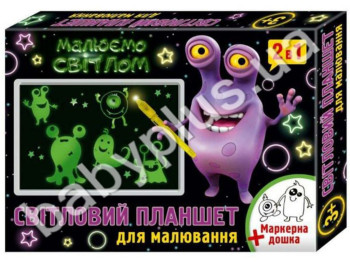Рисуй светом, Двухсторонний планшет для рисования светом А4, Ranok Creative