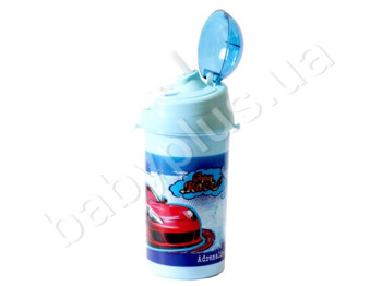 Бутылка для воды с трубочкой Crazy Race 550 мл, KIDIS 13006