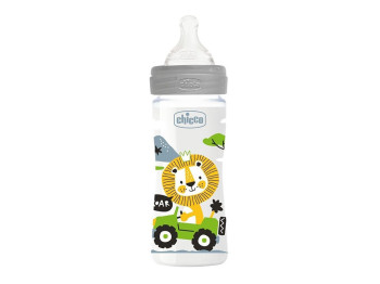 Бутылочка пластиковая Well-Being Physio Colors 250 мл, Chicco