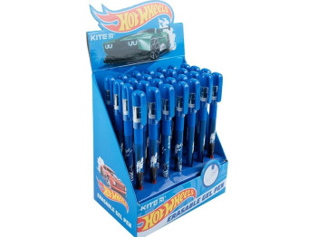 Ручка гелева синя пиши-стирай Hot Wheels, Kite