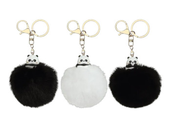 Брелок-помпон из меха PomPom Panda, около 8 см, ассорти дизайнов, (цена за 1шт) ZiBi