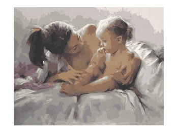 Холст-раскраска под номерами Мать с ребенком 40х50 см. PH9250
