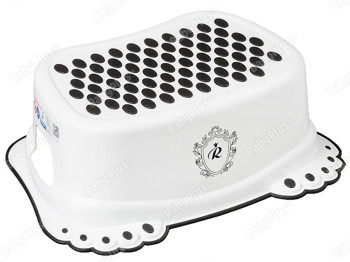 Подставка для ног Royal с противоскользящей резиной бело-черная. Tega Baby RL-006-103-C