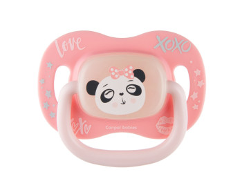Пустышка силиконовая круглая 0-6 м EXOTIC ANIMALS панда, Canpol babies 34/933_panda
