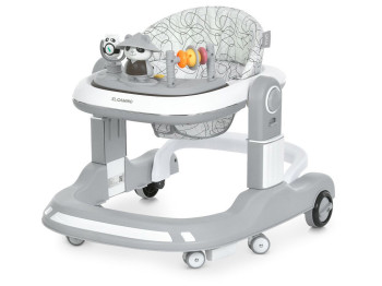 Ходунки 2 в 1 ME 1200 URSA Gray, пушер, музика, світло, сірий