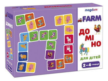 Игра настольная развивающая Домино Животные. Magdum ME5032-22