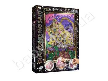 Набір для творчості DIAMOND MOSAIC Кошенята в кошику великий, Danko Toys