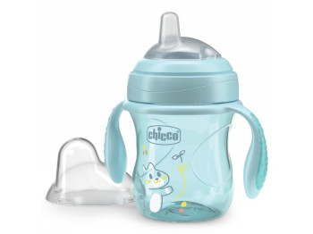 Поильник с мягким носиком Transition Cup, 200 мл, 4м+, голубой, Chicco