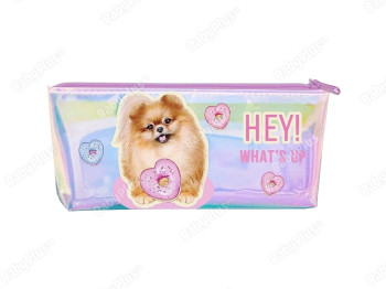Пенал-косметичка лазерный Whats up puppy 20х9х2,5 см, Kidis 13077
