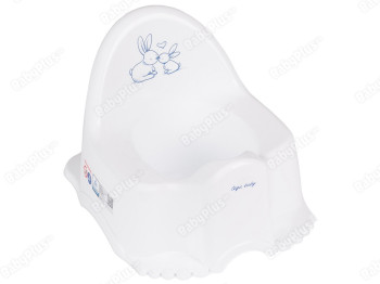 Горшок с музыкой белый ЕСО Зайчики. Tega Baby PO-059-103