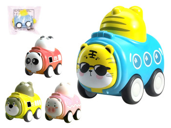 Игрушка инерционная Animal Car 10 см, мультяшная машинка-животное