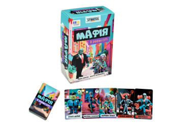 Настольная игра ролевая Мафия в Зомби-Сити, карточная игра, Strateg