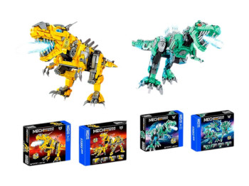 Пластиковый конструктор Динозавры-мехи, 2 вида (цена за 1шт)
