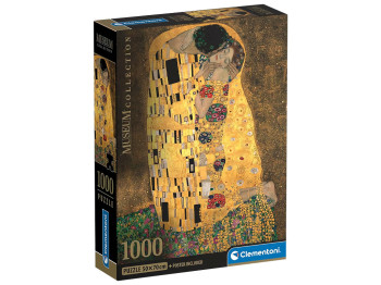 Пазли 1000 елементів, "Музейна колекція", Клімт "Поцілунок", Clementoni 39790