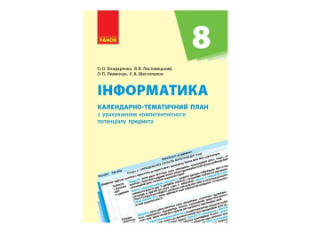 Информатика. 8 кл. Календарно-тематический план. Ранок Т812024У