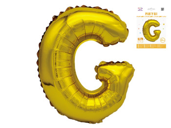 Шар фольгированная буква G Party Go, 40 см, золотая