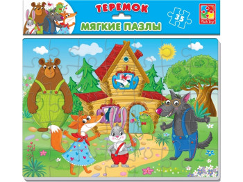 М'які пазли Казки, Теремок, 35 элементов, Vladi Toys