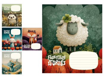 Зошит шкільний у клітинку Fairytale Stories, 12 аркушів, Школярик 012-3755K