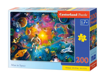 Пазли Людина у космосі, 200 елементів, Castorland