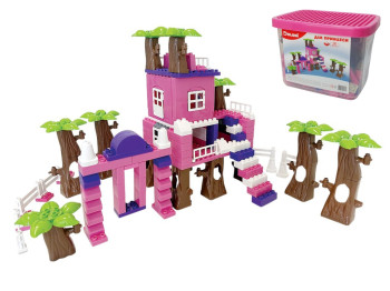 Конструктор дитячий Дім принцеси, 151 деталь, у пластиковому боксі, Doloni Toys