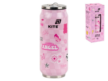 Термочашка з трубочкою 500мл Angel Kite K25-1264-2