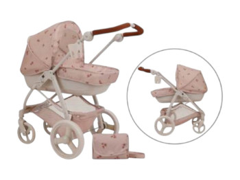 Коляска для кукол T726054, классическая, с люлькой и сумкой, регулируемая ручка EVA, Five Nine Crew