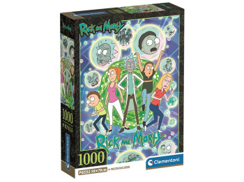 Пазли 1000 елементів, Рік та Морті, Clementoni 37510