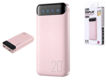Повербанк 2.1A 20m-An, Wekome Pink