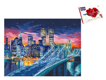 Набор для творчества Картина по номерам на полотне 50X40см Нью-Йорк, Danko Toys