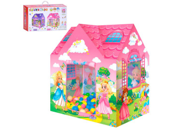 Палатка детская MR 1300 домик 94-70-104 см, каркасная, с шариками, BabyToys