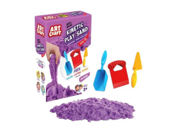 Кінетичний пісок для ліплення фіолетовий Art Craft, 1000 г, з інструментами, Art Craft
