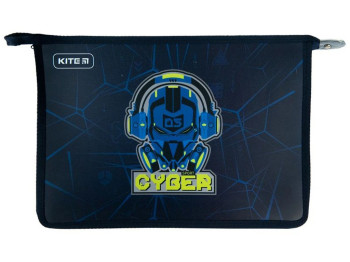 Папка об'ємна на блискавці Cyber А4+, Kite