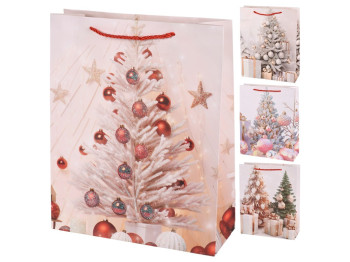 Пакет новогодний бумажный L "Christmas" 31х40х12см, R34471-L