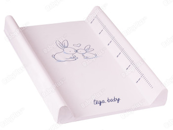 Пеленальный матрас Зайчики светло-розовый. 50х70 см. Tega Baby KR-009-104