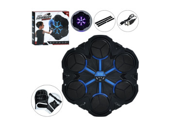 Игрушка настенный боксерский тренажер с Bluetooth, музыкой, светом и перчатками для детей