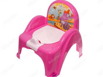 Горшок - стульчик Сафари розовый. Tega Baby SF-010-127