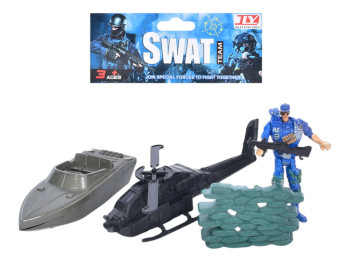 Игровой набор солдат SWAT с техникой P6-198