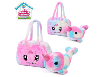 Мягкая игрушка-сумочка Кот-единорог 25 см, с ручками, ТМ Сонечко