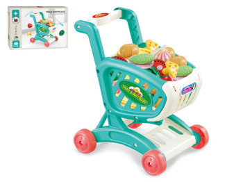 Игровая тележка для покупок, 30,5 см, с продуктами