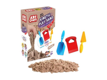 Кинетический песок для лепки Dede коричневый, 1000 г, для сенсорных игр, Art Craft