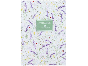 Книга записная твердая обложка в кисти А5, 96 листов, Turnowsky Floral, Axent 8457-12-A-TR