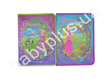 Папка А4 на молнии, пластиковая, с глитером KIDIS, серия PRINCESS WORLD