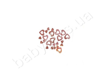 Декоративные сердечки, блестящие 15 мм, 0,5 кг, Цвет розовый, Kidis 8891