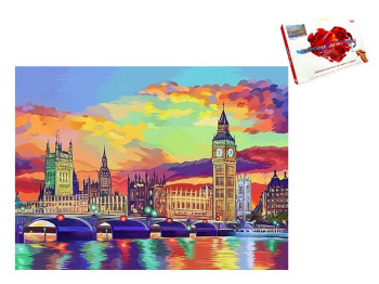 Набор для творчества Картина по номерам на полотне 50X40см Лондон, Danko Toys