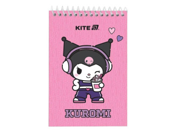 Блокнот Kuromi на спирали, розовые листы, A6, 48 листов