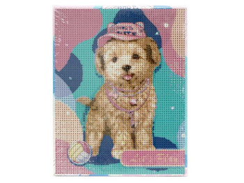 Алмазная мозаика Kidis Щенок, 20×25 см, на холсте